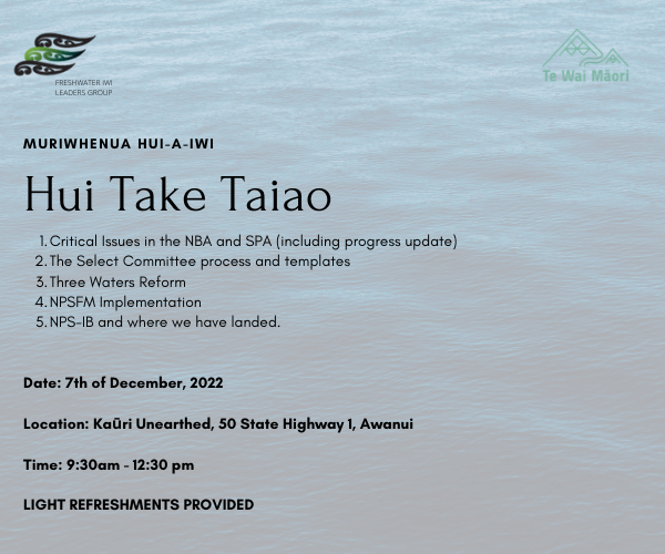 Muriwhenua Hui Take Taiao – FILG Update